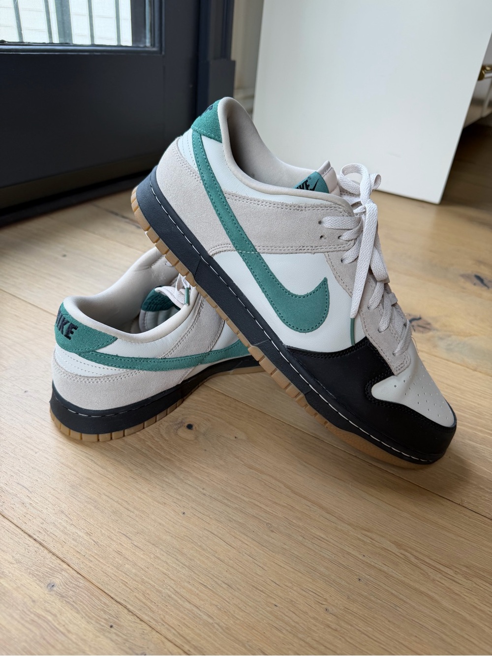 Nike Men’s Low Top Sneakers in White, Black & Teal